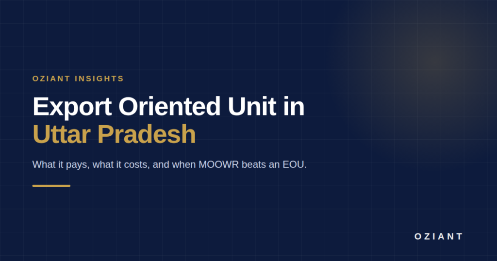 Export oriented unit in Uttar Pradesh: what it pays and what it costs